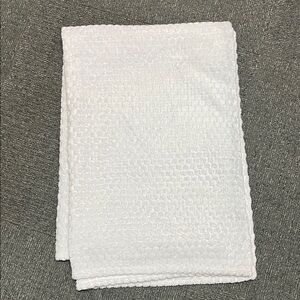 White Textured Waffle Blanket Throw